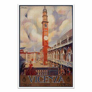 VENICE ITALY: Vintage Travel Advertisement Reprint 13"by19" Poster Print
